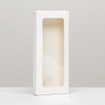 700-2025-11-30T033609.878 Коробка под плитку шоколада Белая с окном 17.1×8×1.4 см — изображение 1