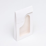 Кондитерская упаковка «Кулек» с окном  Белый 12х3х20 см