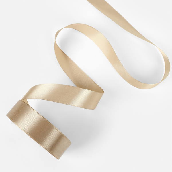 Лента атласная, 25 мм, 23±1 м, тёмно-бежевая №268