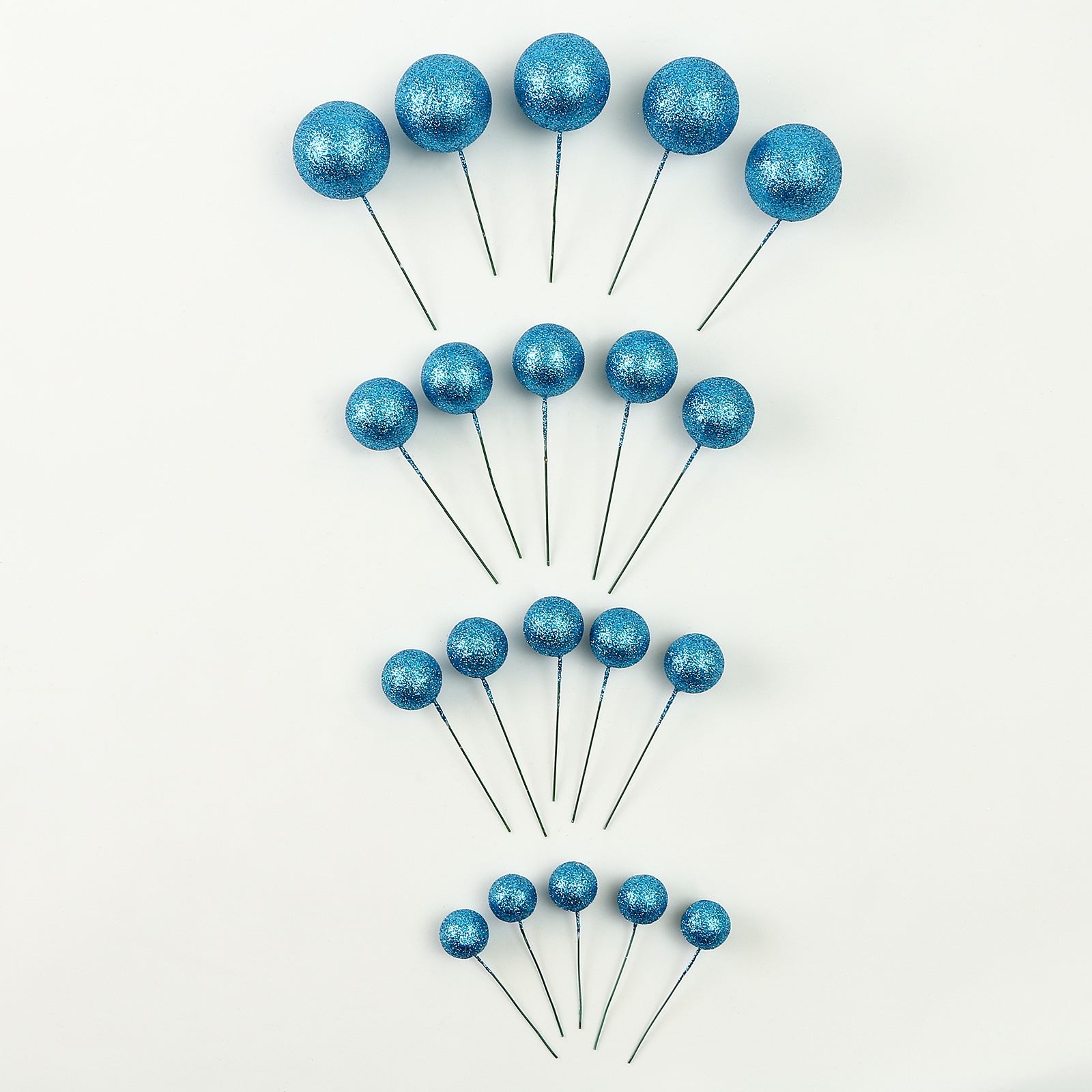10092573 Топпер для торта «Бусины», набор 20 шт, синий — изображение 1