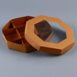 Коробка менажница с окном, для сладостей и закусок Крафт 25х5 см — изображение 2