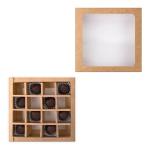 Коробка для 16 конфет Крафт 17.7х17.7х3.8 см — изображение 2