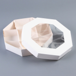 Коробка - менажница с окном для сладостей и закусок Белая 25х5 см — изображение 2