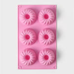 Форма для выпечки Немецкий кекс 17×27 см, 6 ячеек (d=7 см)