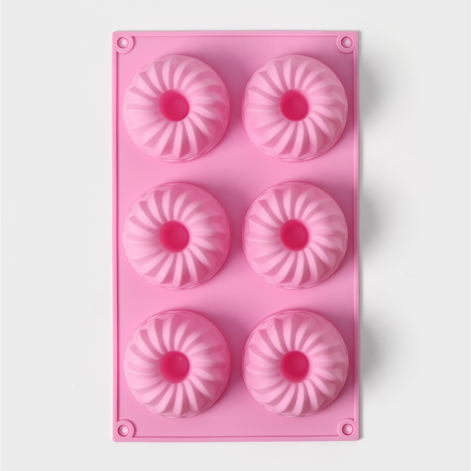 1600-2 Форма для выпечки Немецкий кекс 17×27 см, 6 ячеек (d=7 см) — изображение 1