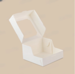 Коробка для бенто-торта с окном Белая 16х16х8 см — изображение 2