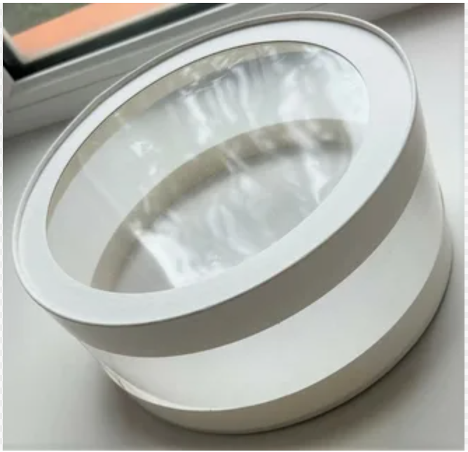 2025-10-05_18-54-38 Коробка для торта тубус Белая с Окном 24х12 см — изображение 1