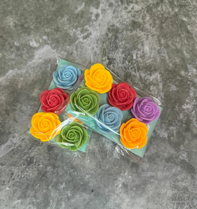 2025-12-10_01-43-57 Фигура из глазури Набор "Роза малая 3 шт" 3Д ассорти — изображение 1