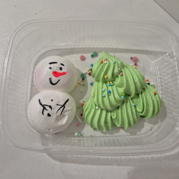 Набор Безе Новогодний "Снеговик и Елочка" 2 шт