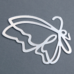 Топпер для торта «Бабочки» 5 шт Серебряные