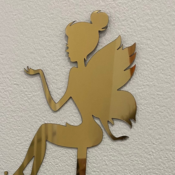 Топпер акриловый золотой Фея