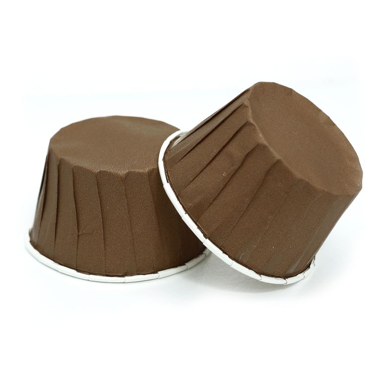 2dek63dleckk00s0kkcosg4cgg4c0k Капсула бумажная с подворотом Коричневая (с ламинацией) D50 H40 1 шт — изображение 1