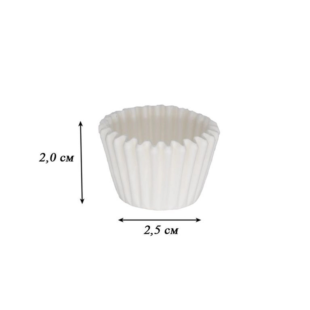 2zt90z8e61ickgc4g4cg0wgw4wo84k Капсулы бумажные Белые 25*20 мм, 40 шт — изображение 1