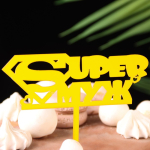 Топпер для торта «Super Муж», Золотой