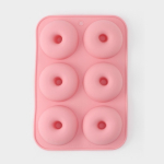 Форма для выпечки Пончик 26×18×2.5 см, 6 ячеек (d=7 см)