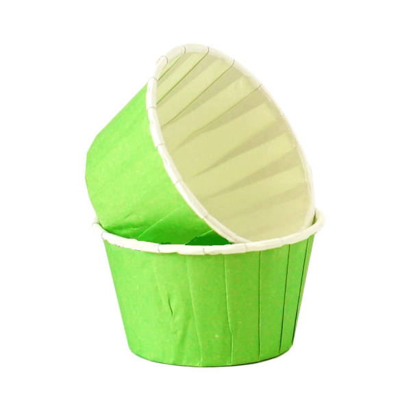 Капсула бумажная с подворотом и ламинацией Салатовая D50 H40 1 шт