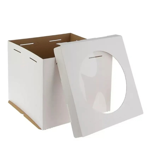 Коробка для торта с окном 40х40х35 см