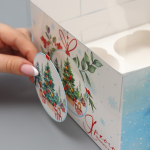 9615015Коробка для капкейка «Яркого Нового года», шар, 16 × 16 × 10 см — изображение 2