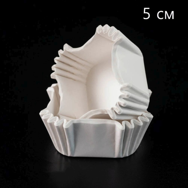 Капсула бумажная Квадрат Белый 50х50 H25 40 шт