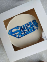 Топпер для торта на ножке «Супер сын» Синий 12 см — изображение 2