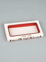 Коробка для шоколада «С Новым годом» с окном 9×1.5×18 см