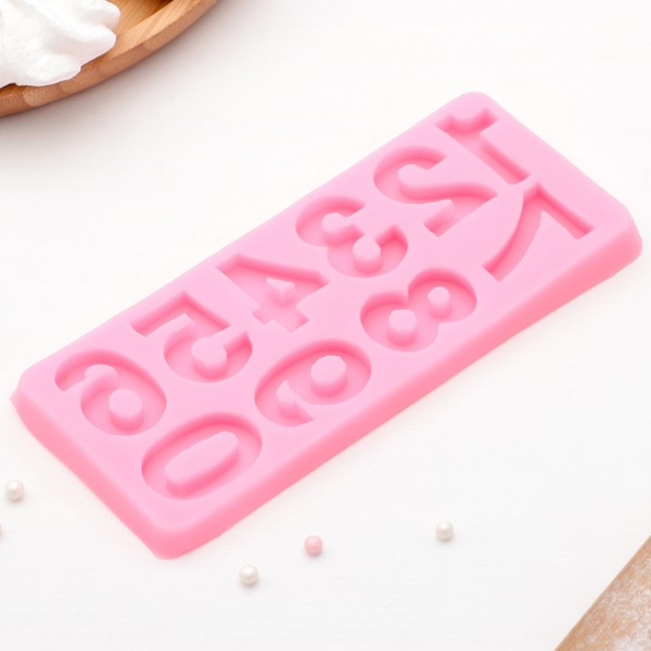 Молд силиконовый Цифры 17,5×7,6 см