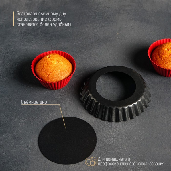 Форма для выпечки тарта со съёмным дном 11 см