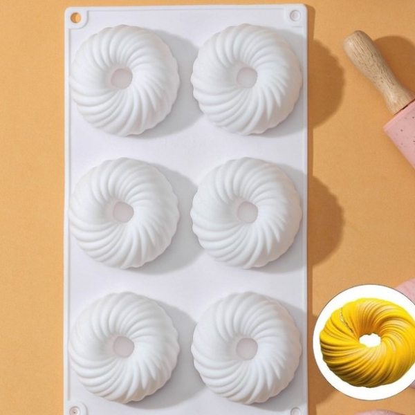 Форма для муссовых десертов и выпечки Вихрь 6 ячеек