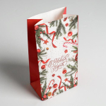 Пакет подарочный без ручек «С Новым годом!», 10×19×7 см — изображение 2