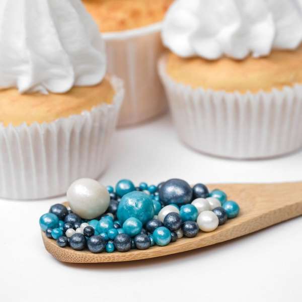 Посыпка кондитерская мягкая(бирюза, белый,черный) 50 г