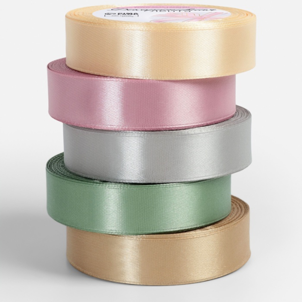 Лента Атласная набор «Тёплый день» 20 мм Набор 5 шт