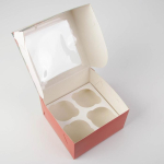 Коробка для капкейков 4 шт «Новогодний подарок» — изображение 3