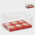 Коробка для капкейка 6 шт «Новый год: Золото»