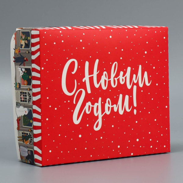 Коробка для сладостей "Зимний город" 20х17х6 см