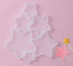 Форма силиконовая для леденцов "Звёзды" 6 ячеек
