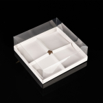 Коробка для муссовых пирожных 4 шт Белый 17×17×6 см — изображение 3