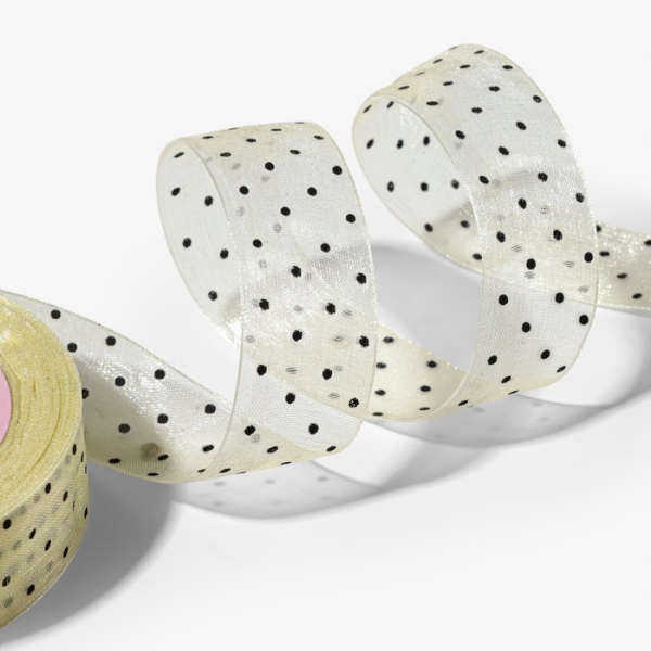 Лента капроновая «Горох», 25 мм, 23±1 м, Бежевая