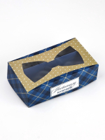 Упаковка для макарун с окном, «Настоящему мужчине», 11×19×5.5 см