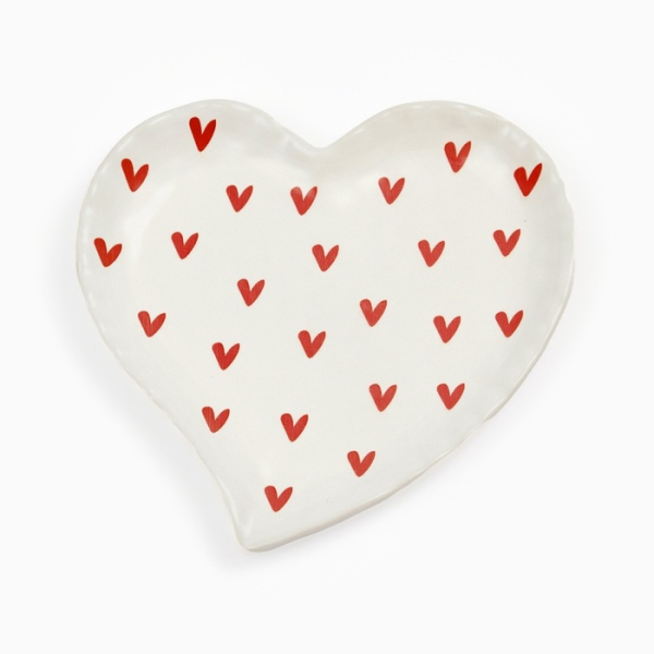 Тарелка плоская Сердце «Любовь» 19×18 см Керамика