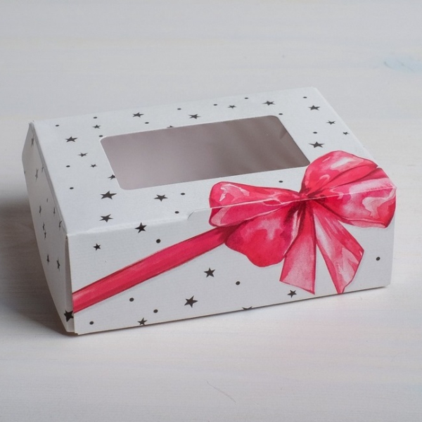 Коробка для сладостей «Подарок» 10×8×3.5 см