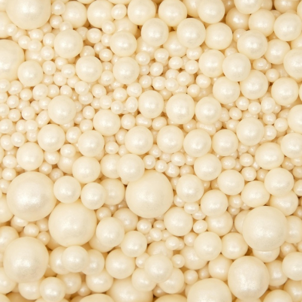 Посыпка из дутого риса Жемчуг Серебро микс 50 г