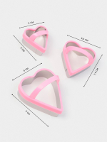 Формы для печенья «Сердца» набор 3 шт металл с ручкой — изображение 2