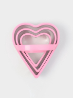 Формы для печенья «Сердца» набор 3 шт металл с ручкой