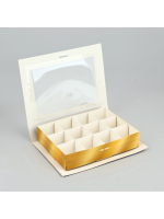 Коробка под 12 конфет с ячейками «Дерево» 18.5 х 13.5 х 3.5 см — изображение 2