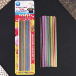 Свечи для торта незадуваемые «Разноцветные», 24 шт. 16.8 см