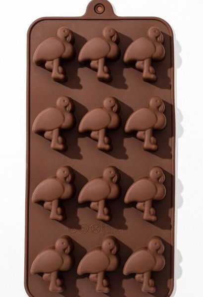 Форма силиконовая для шоколада Фламинго 12 шт