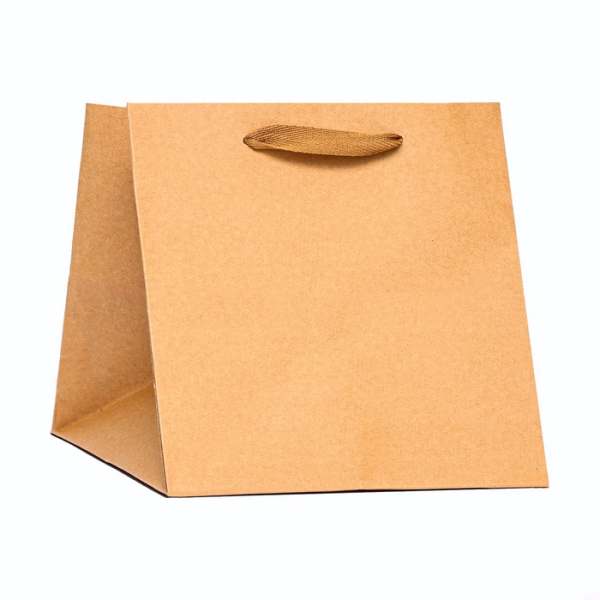 Пакет с широким дном Крафт, 20×20×20 см