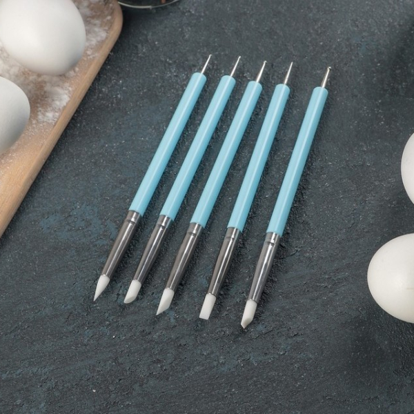 Набор силиконовых кисточек для декорирования 5шт