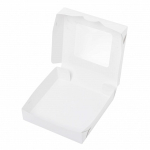 Коробка с окном для печенья/конфет Белая 12х12х3см — изображение 2