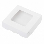 Коробка с окном для сладостей Белый 15х15х4 см